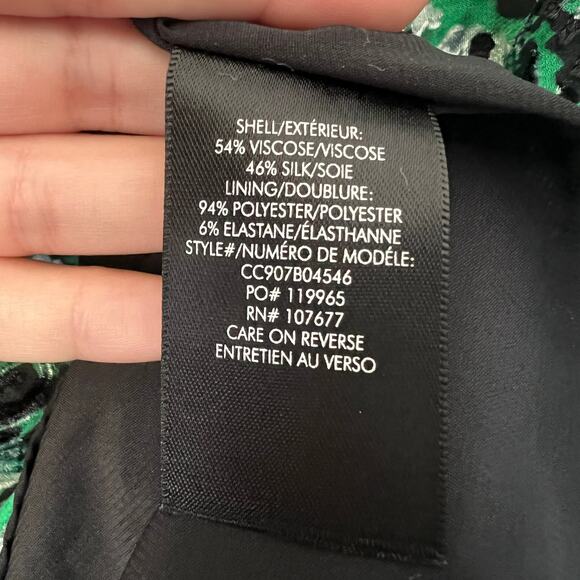 Alice + Olivia Rita Green Black Snakeskin Mini Dress Size 4 - Picture 5 of 6